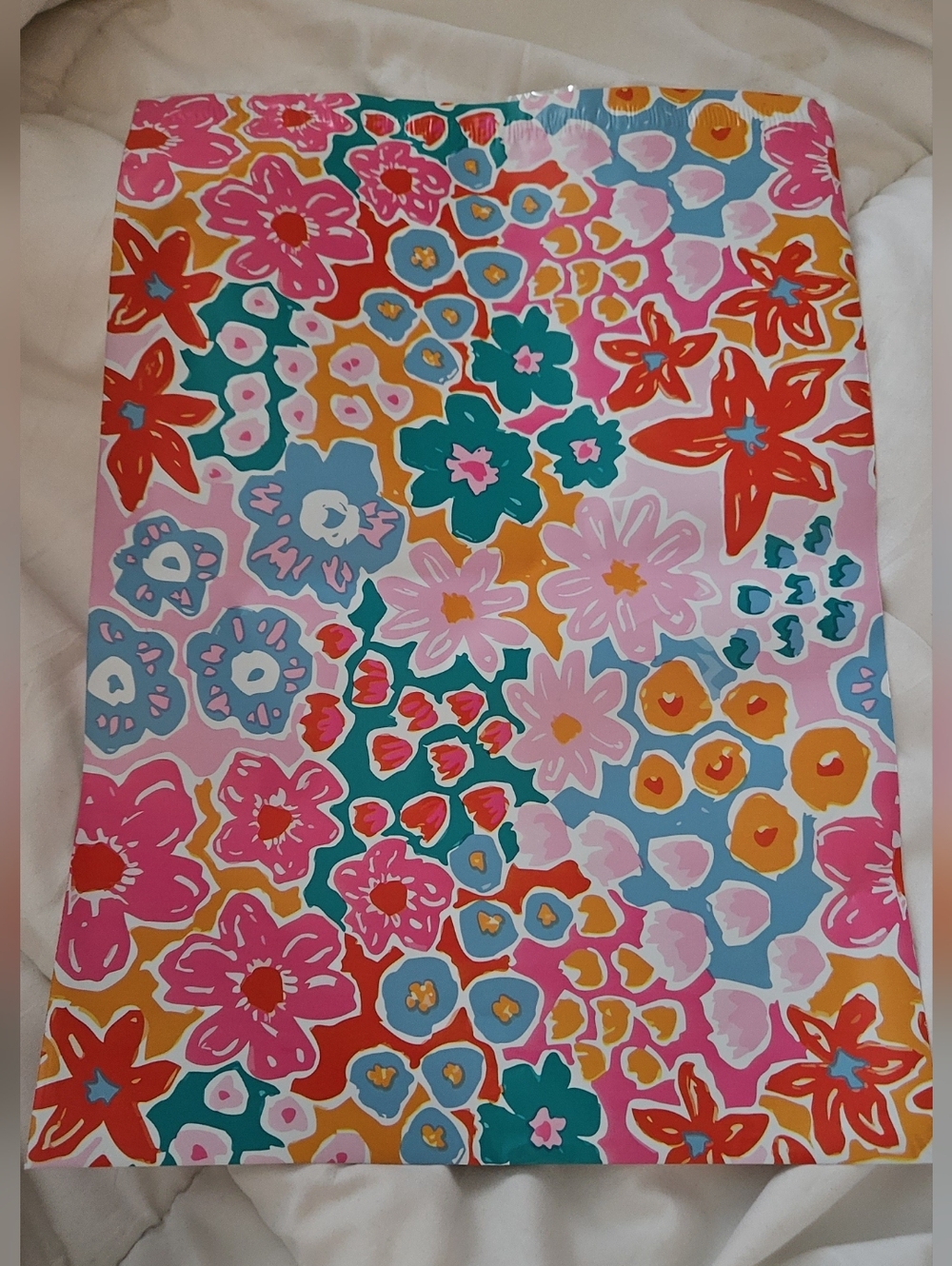 Vibrant Multicolor Floral Print POLYMAILERS 10x13inches - 15 For $7.00...!